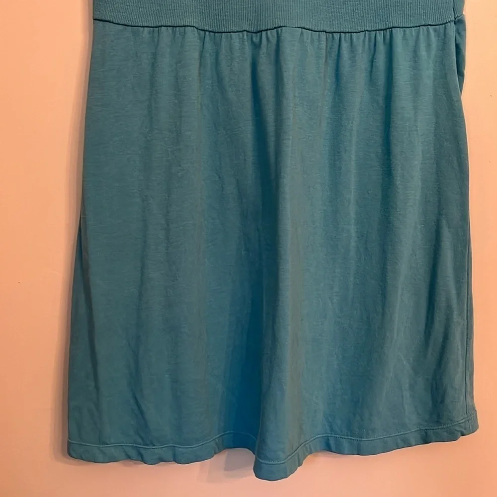 Aeropostale Teal V Neck Babydoll Mini Dress Y2K Early 2000s Size L